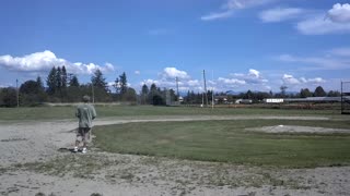 RC Corsair Crash Into Goal Posts at Milner Park, Langley, B.C.