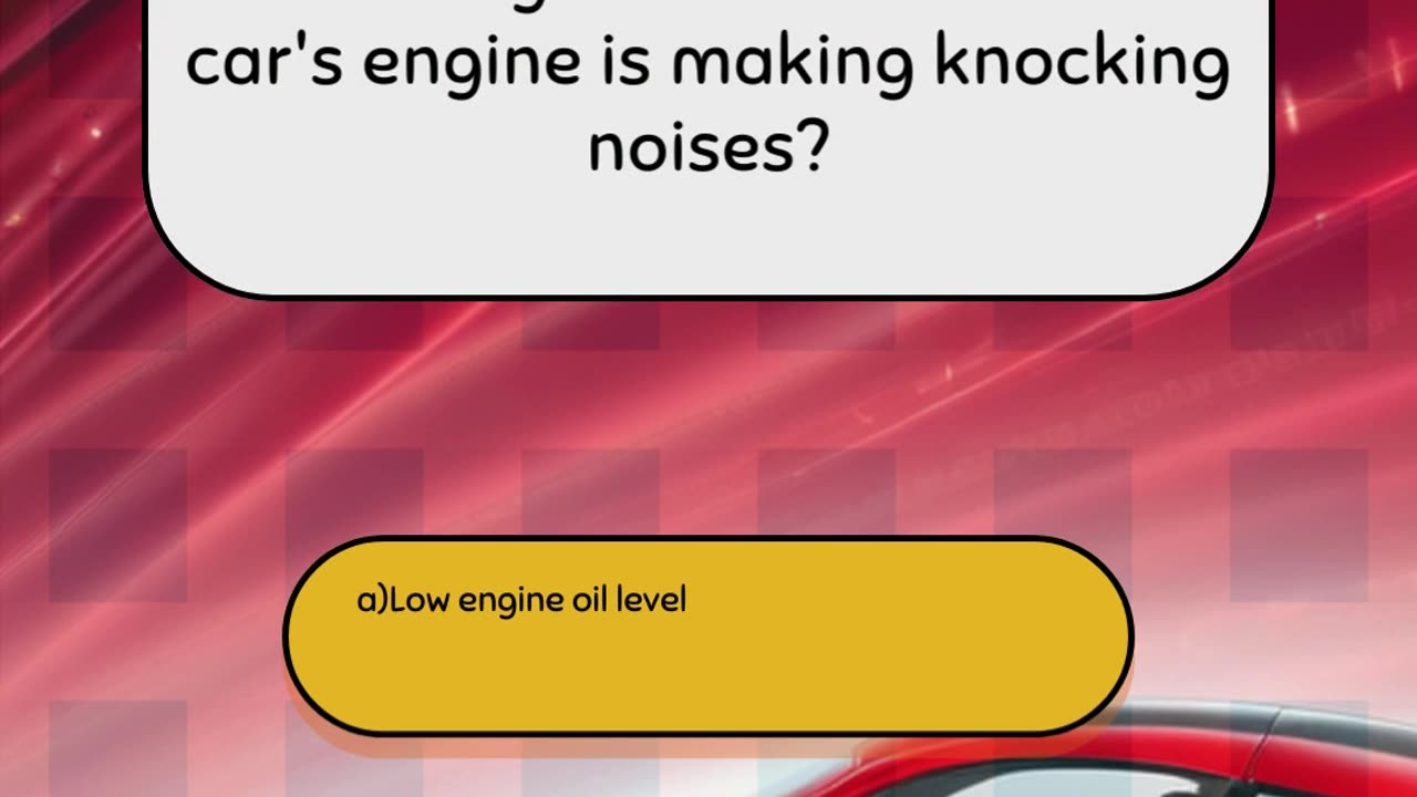 Part 20 Intermediate Car Engine Quiz Question