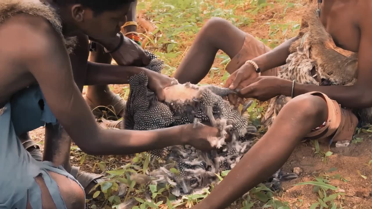 The Hadzabe Tribe Catching and Cooking in the Wilderness