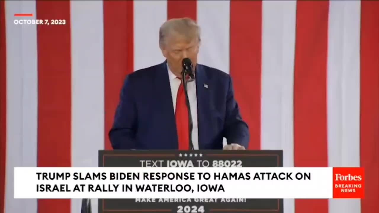 Trump react to Biden's statement about Hamas attack on israil