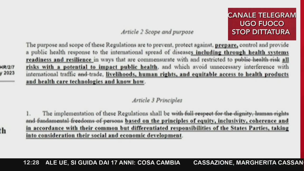 🔴ECCOLI CHE ARRIVANO. IL TRATTATO PANDEMICO ..