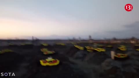 Images from cemetery where hundreds of "Wagners” destroyed in Ukraine are buried