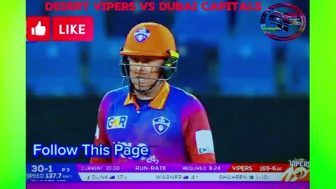 ILT20 Desert Vipers vs Dubai Capitals match highlight