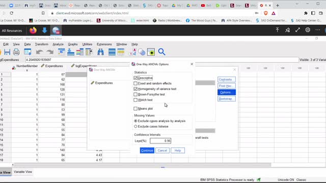 MATH 810 ANOVA Example in SPSS