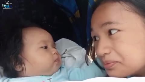 When Baby's got mad at her Aunt who is always taking a selfie.