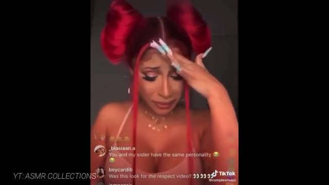 Cardi B Singing & Talking on TikTok Live.