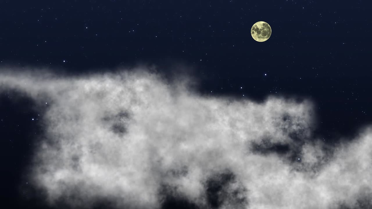 HD Moving Background - starry cloudy sky