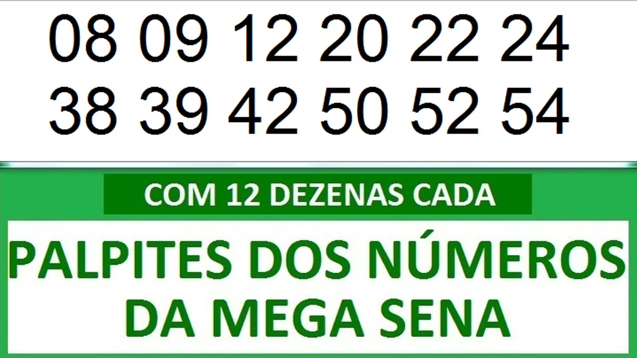 #PALPITES DOS NÚMEROS DA MEGA SENA COM 12 DEZENAS 9a 9b 9c 9d 9e 9f 9g 9h 9i 9j 9k 9l