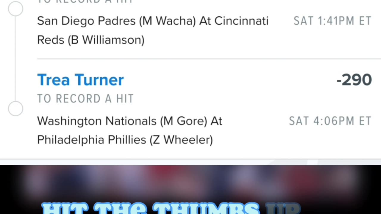 MLB Player Props Hit parlay