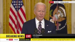 Biden: "This is the beginning of a Russian invasion of Ukraine … If Russia goes further with this invasion, we stand prepared to go further as with sanctions."