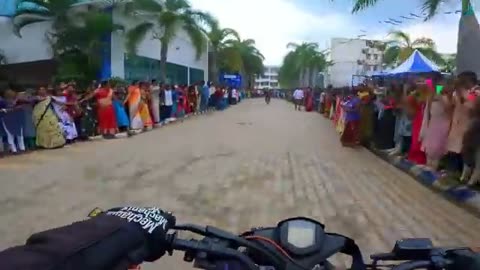 Bike stunts at girls college