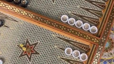 An exquisite Iranian backgammon board