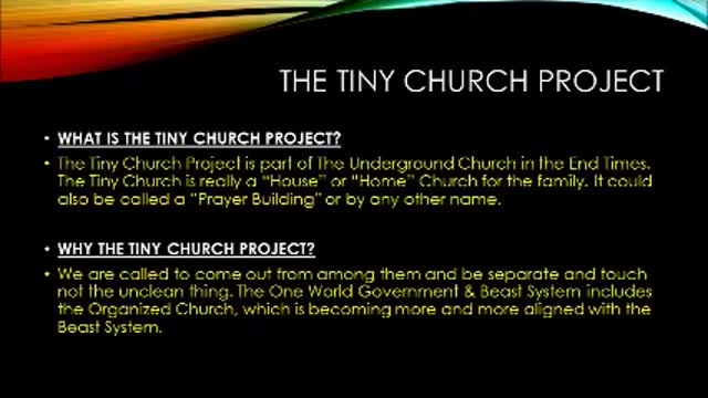 Dr. Vitale - The Tiny Church Project Presentation