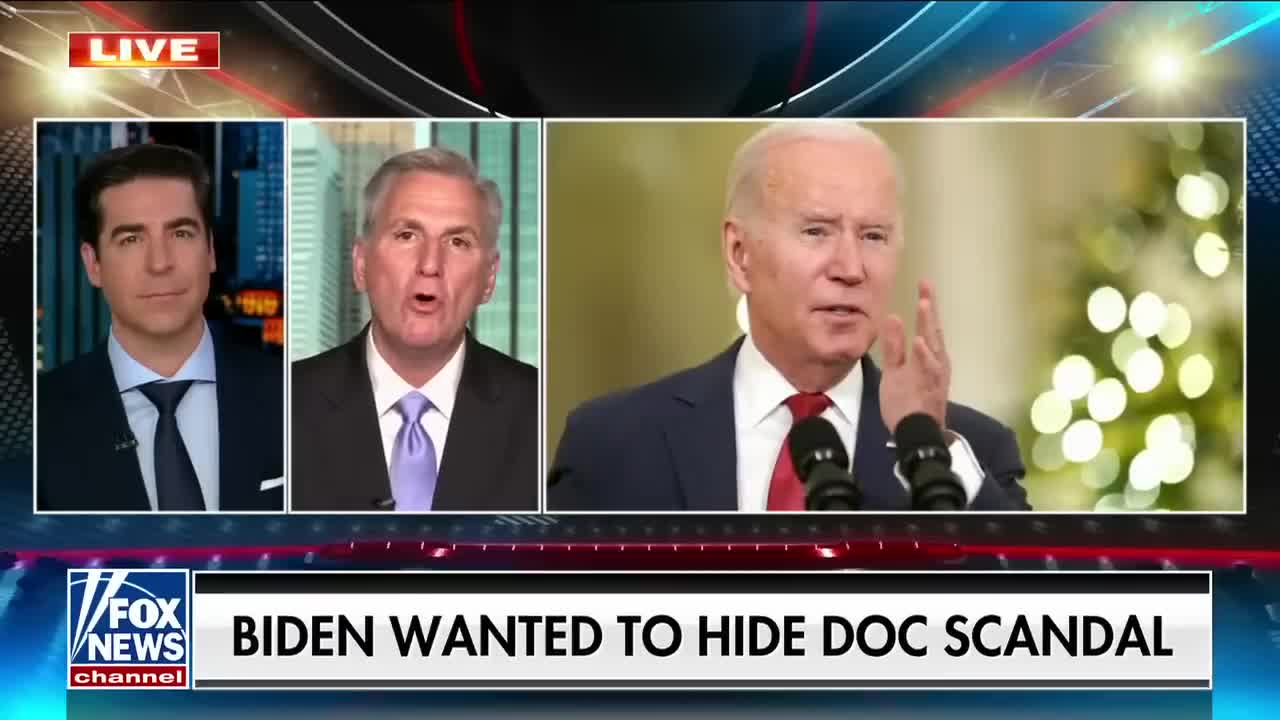 Kevin McCarthy No one has asked this question about the Biden docs discovery