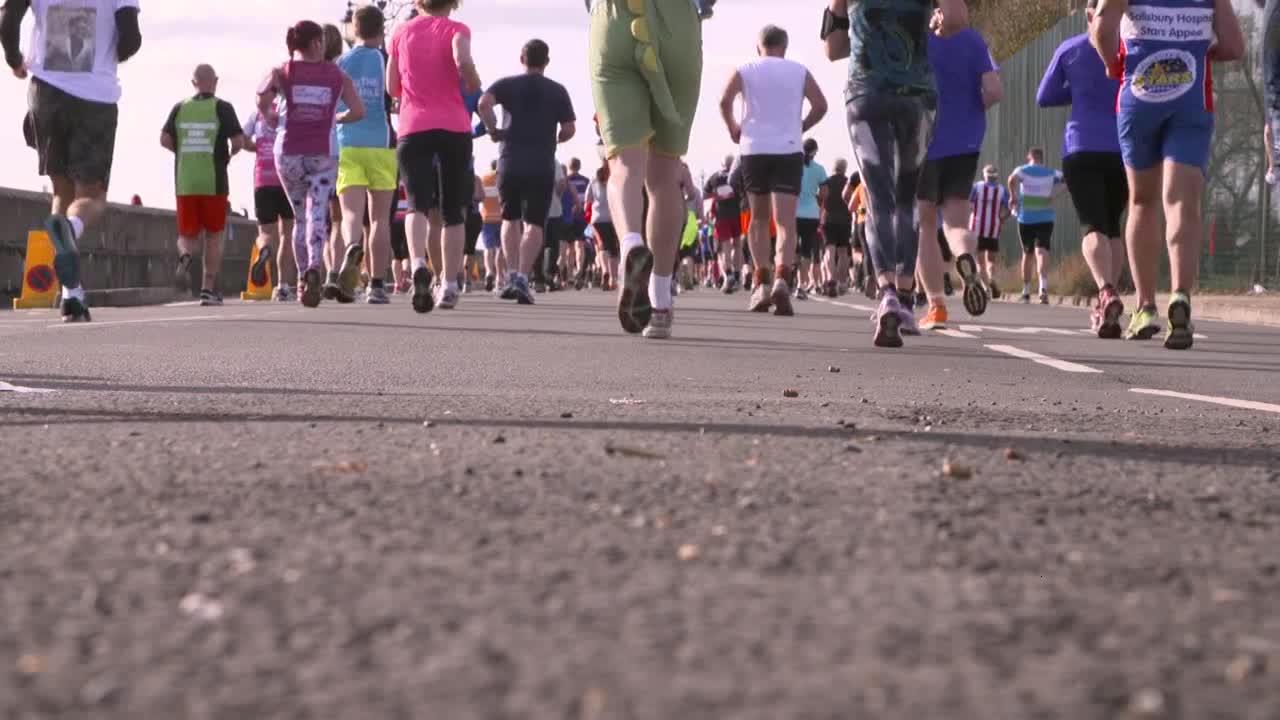 Marathon Runners Slow Motion 2