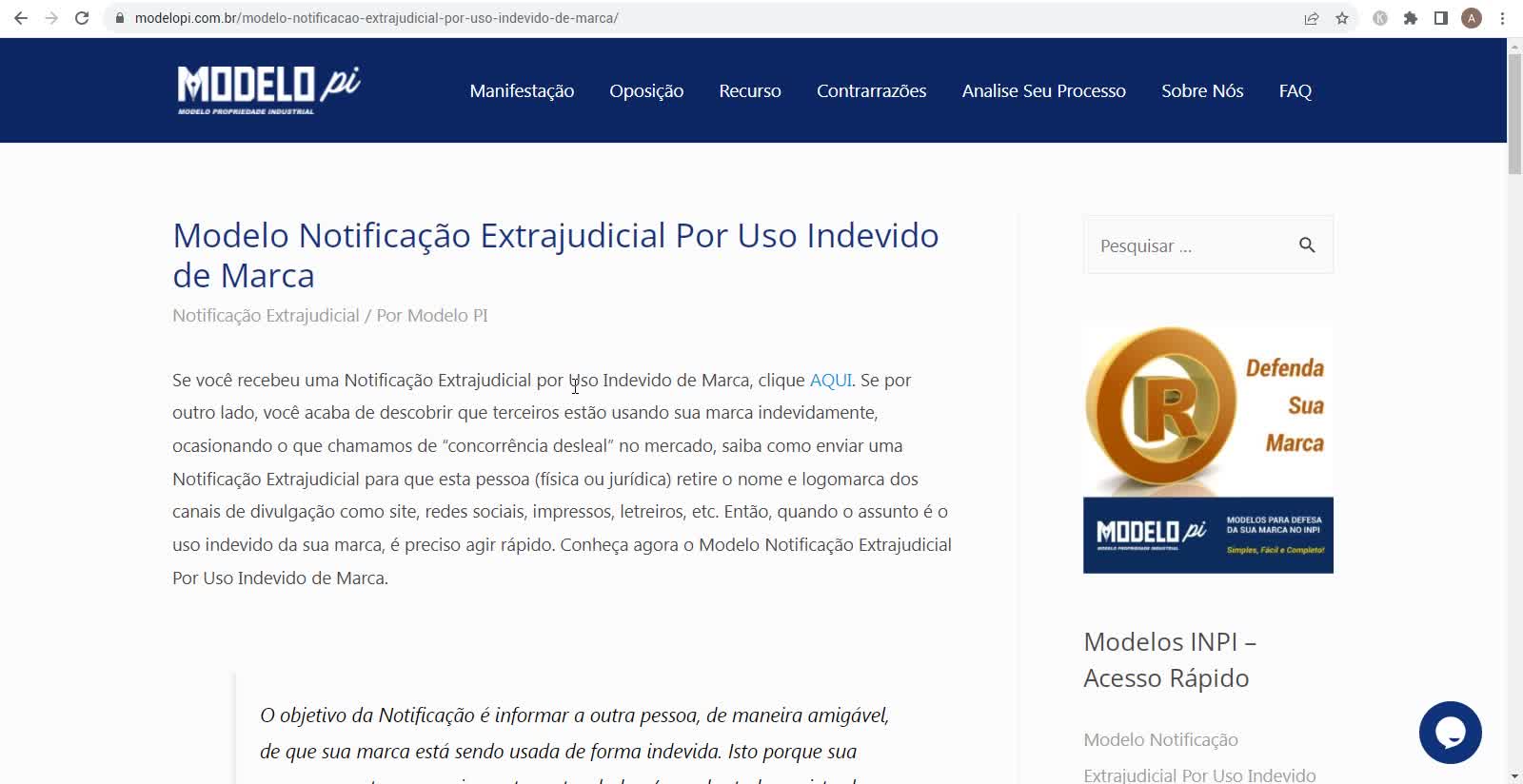 Modelo Notificação Extrajudicial Por Uso Indevido de Marca. Veja Como Notificar Terceiros.