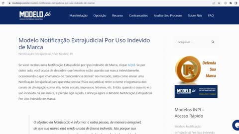 Modelo Notificação Extrajudicial Por Uso Indevido de Marca. Veja Como Notificar Terceiros.