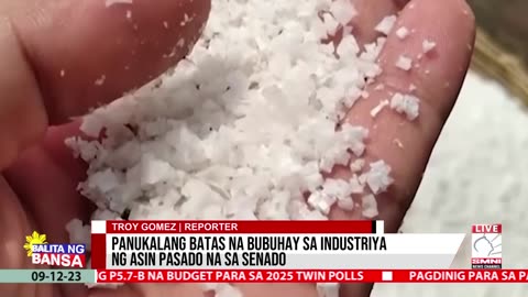 Panukalang batas na bubuhay sa industriya ng asin pasado na sa senado