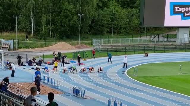 100m in Finland last year