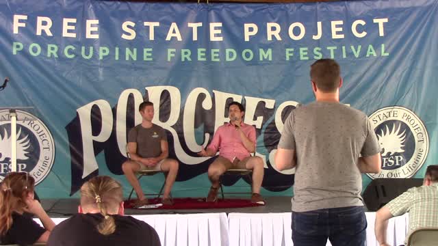 Video 2 - "Get the government out of Crypto" by Ross C & Joel V. at Porcfest 2022 in Lancaster,NH