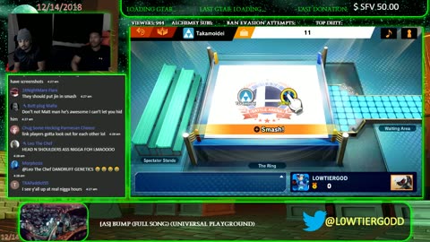 [12.14.18] 2018-12-14 [LOW TIER GOD STREAM- SMASH]