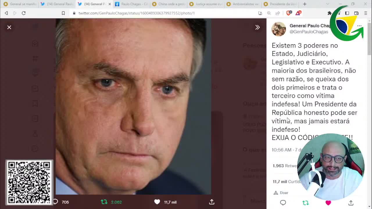 GENERAL FAZ PEDIDO A BOLSONARO E DIZ QUE JAMAIS ESTARÁ INDEFESO