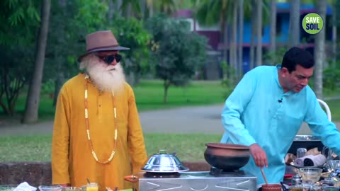 Sadhguru Cooks a Special Dish for Sanjeev Kapoor