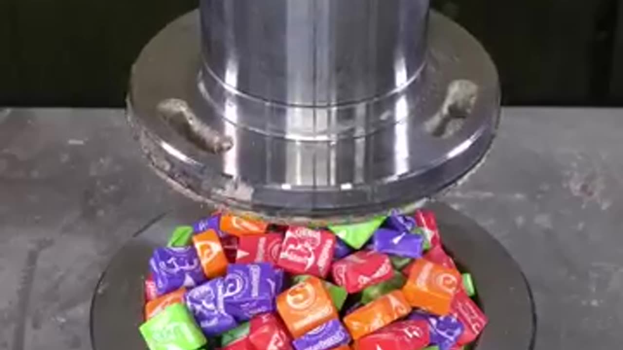 Composition of Best candy crushes with hydraulic press 🍬🍭