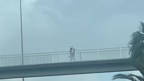 Stormtrooper Stands Guard Over Highway