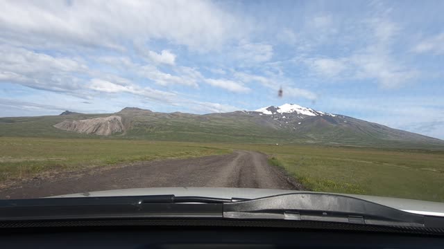 Range Rover on a nice rally road in Iceland.