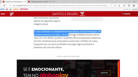 Quadrilha com adolescentes invade e rouba farmácia em menos de 30 segundos