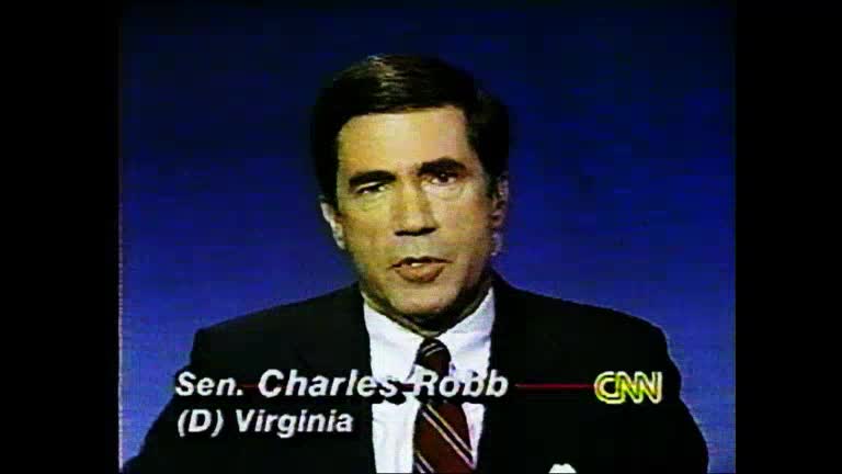 Vintage CNN - Iraq War Day 1 - Senator Charles Robb (D) Virginia - Pt 15of15 - Jan 16-1991