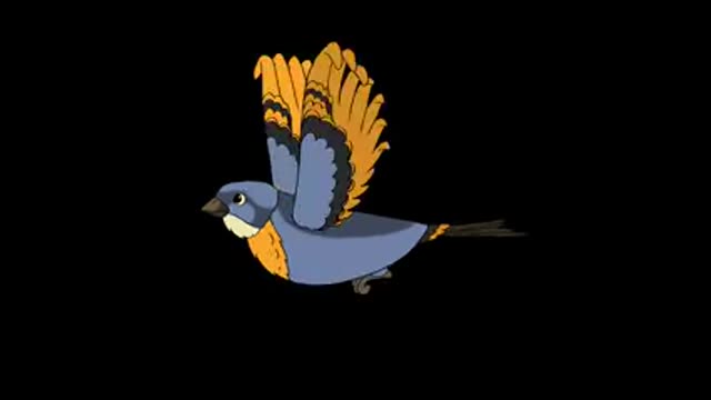 sweet bird animation trying to fly