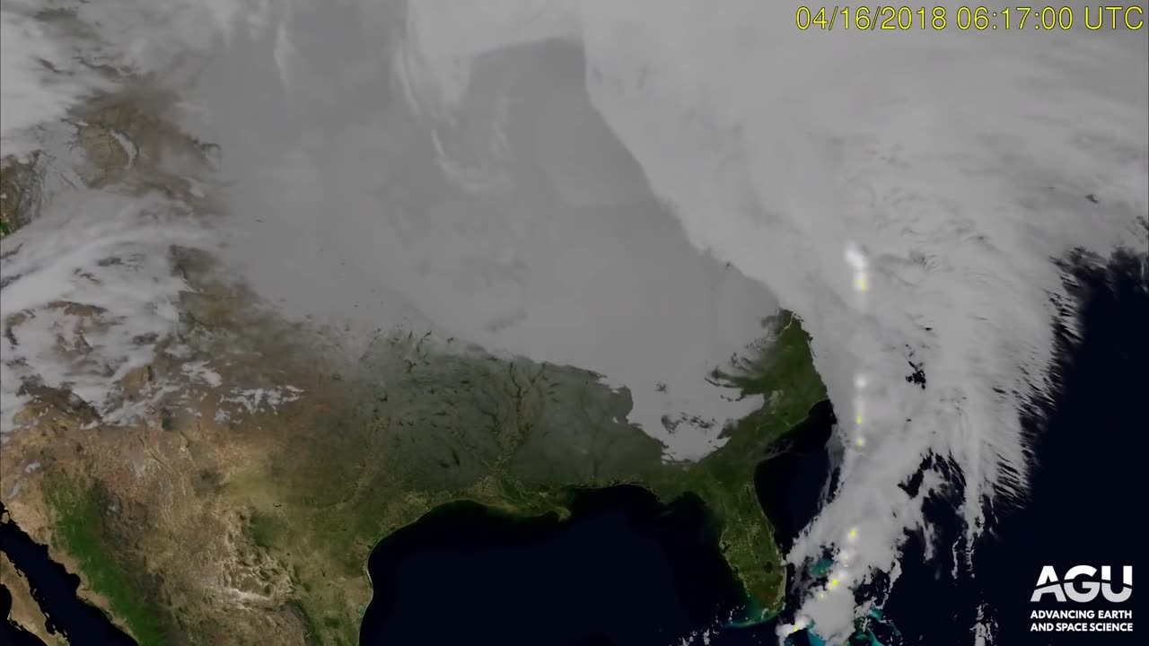 Timelapse of lighting across United States