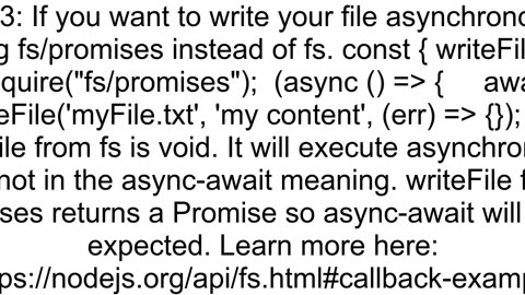 fswriteFile has no errors but fails to write file
