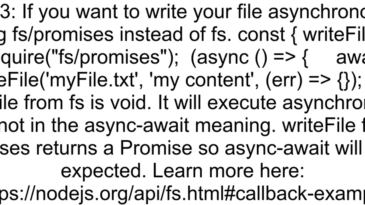 fswriteFile has no errors but fails to write file