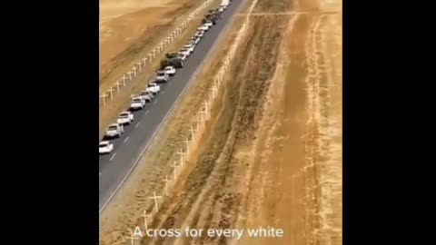 Crosses Represent White Farmers Killed (S.Africa)