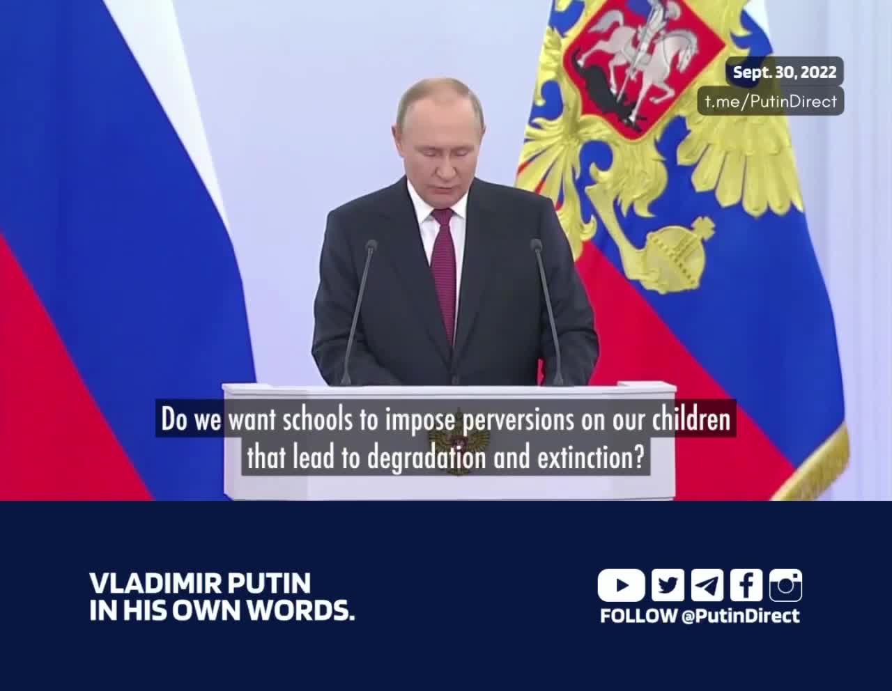 Putin: Western elites are false prophets...