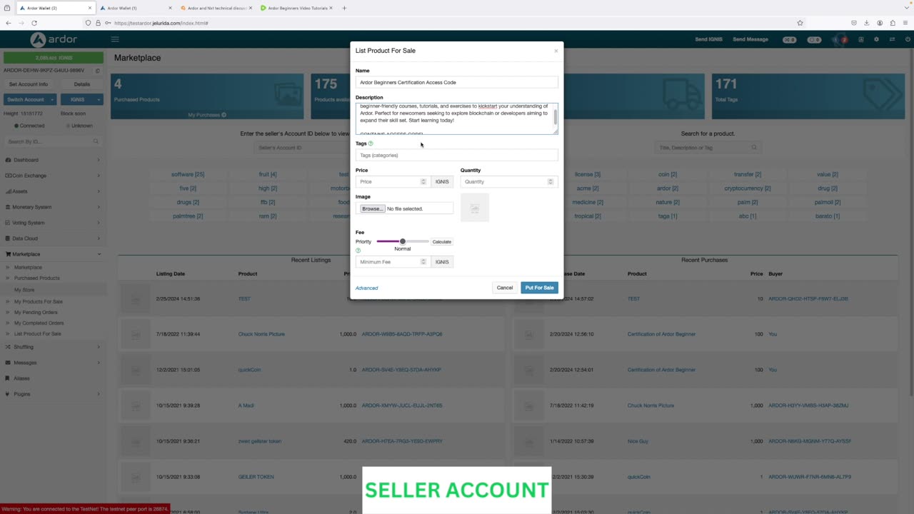 23 Ardor Marketplace - part 2