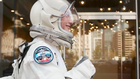 Cute NASA Astronaut Ready for Space Exploration