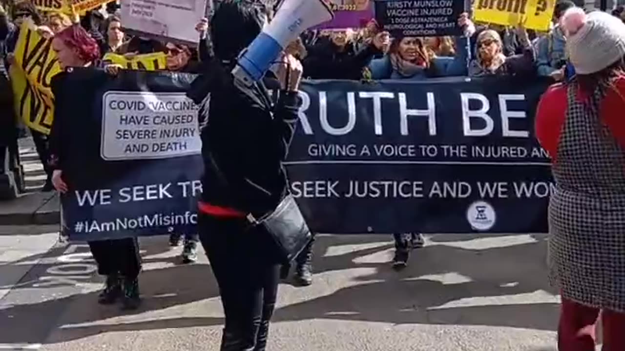 Vaccine victims protest in London today