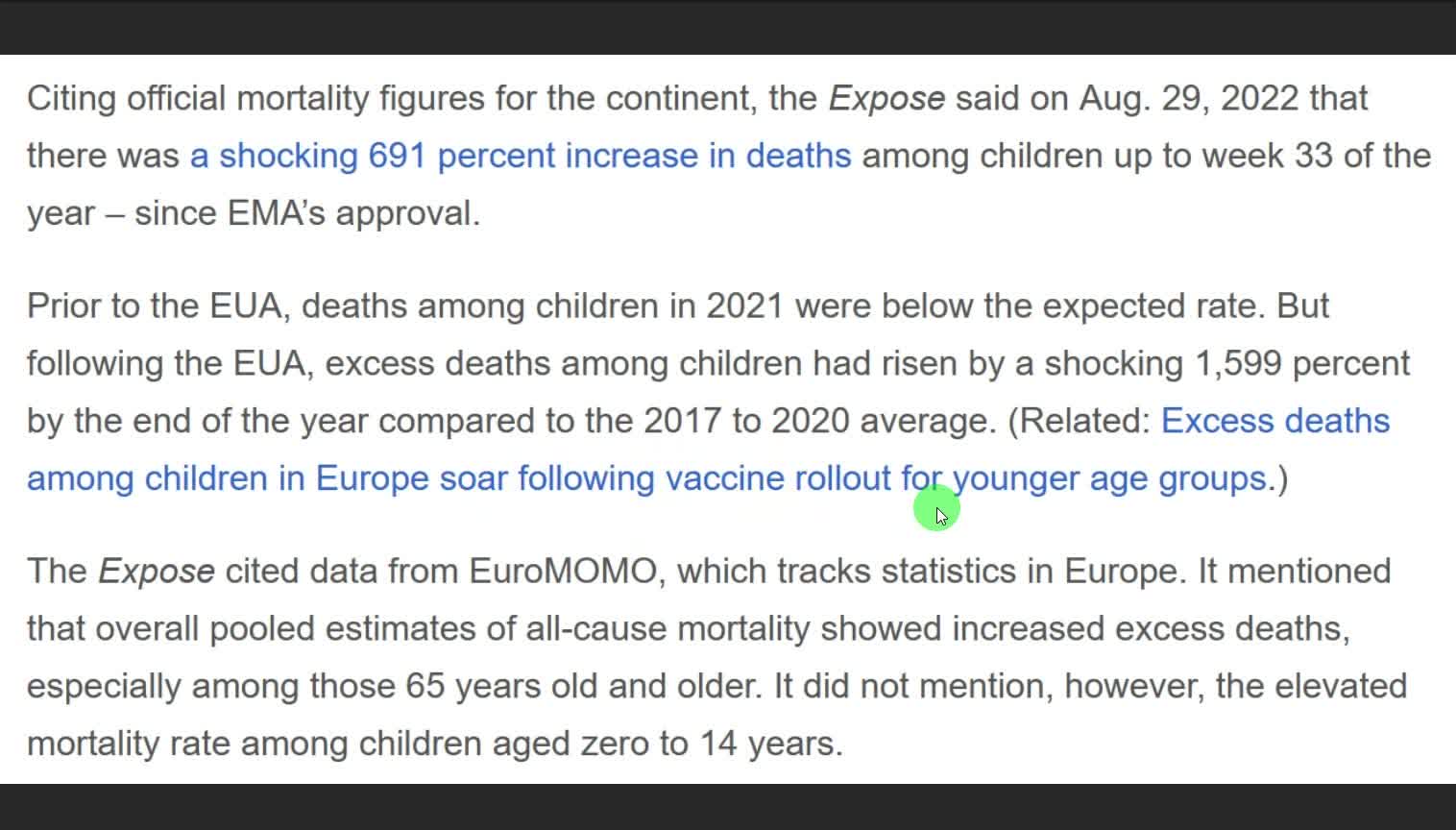 영어 기사 읽으면서 영어공부하기 (화이자 모더나 주사에 의한 아이들의 치솟는 죽음)