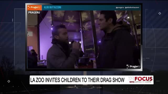 In Focus - Conservative Reporter Confronts Workers At Drag Show For "Infants" and "Children"