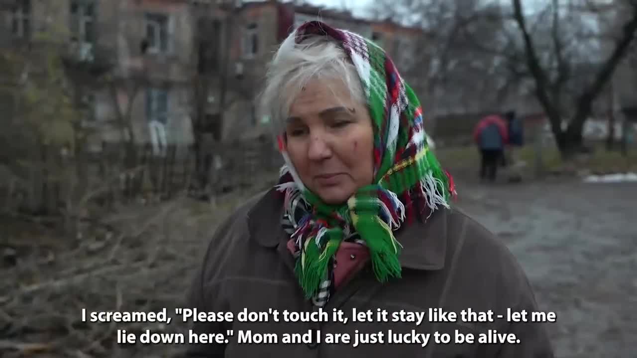 Spent several hours under the rubble in her own apartment