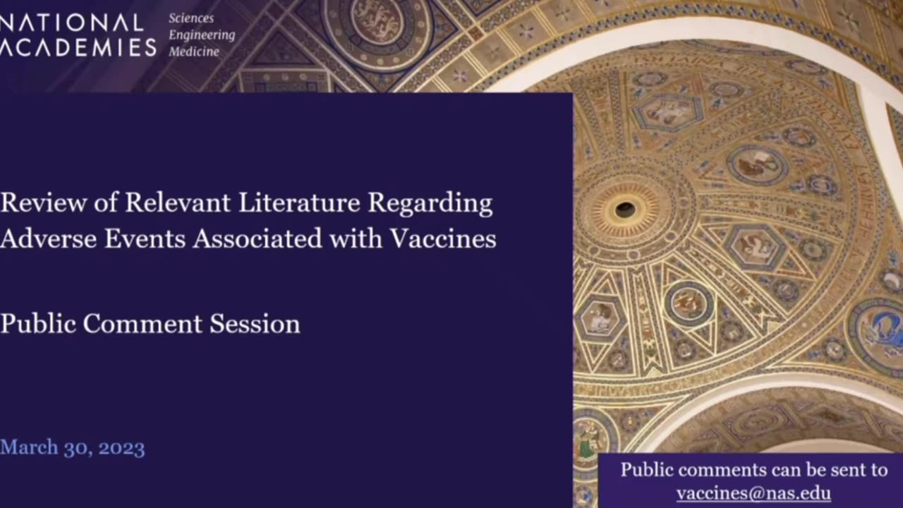 NASEM: Public Comment Session 3/30/23 - Covid-19 Vaccine Injury Stories