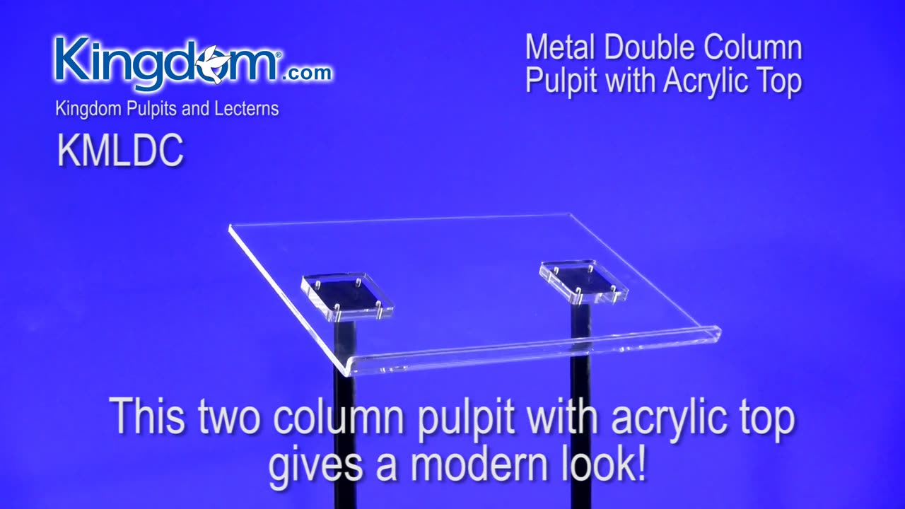 Metal Double Column with Acrylic Top Pulpit, Lectern, Podium KMLDC