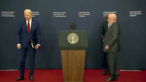 President of Brazil gets pretty upset after geriatric patient forgets to shake hands on stage.