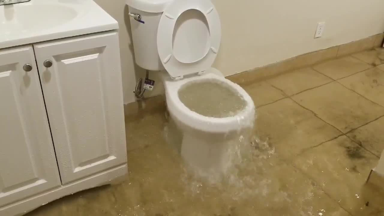 Bathrooms are affected in Brooklyn, New York City from Flooding