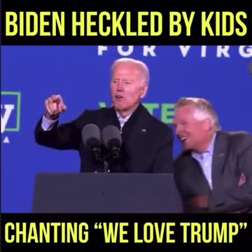Hilarious!!! Biden gets heckled by kids in Virginia😂😂😂