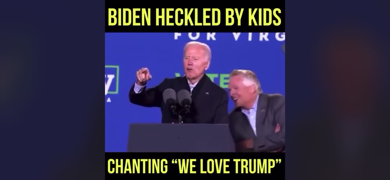 Hilarious!!! Biden gets heckled by kids in Virginia😂😂😂